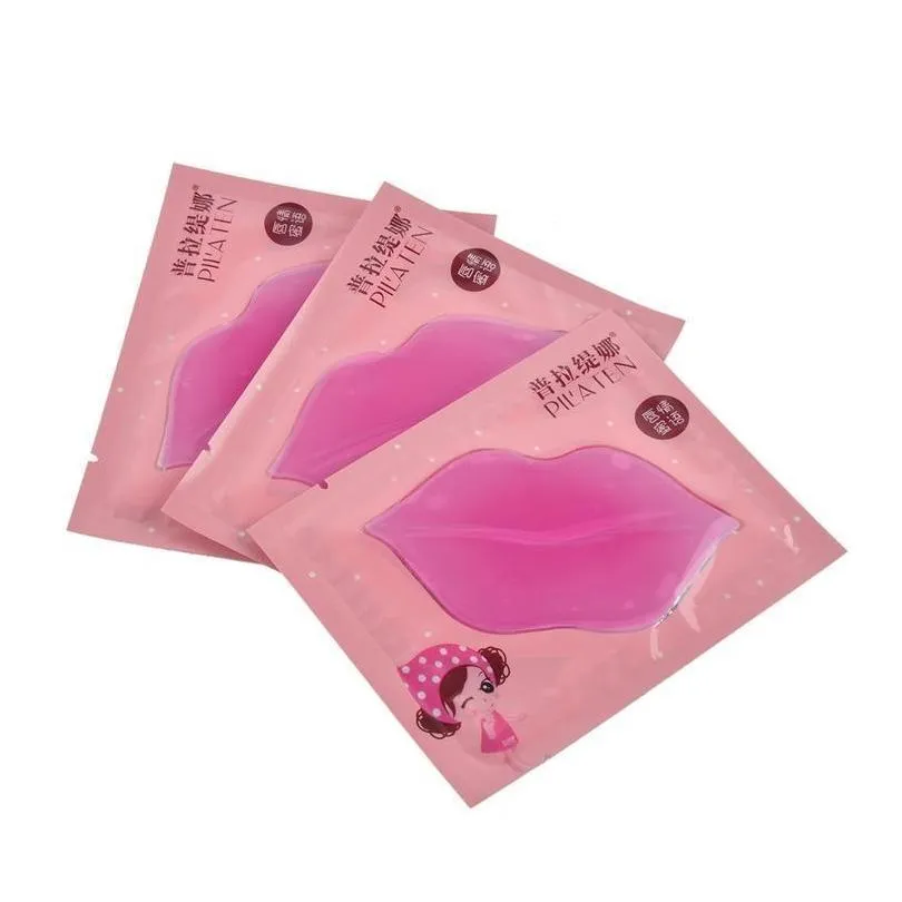 low price pilaten crystal collagen lip mask collagen protein crystal women replenishment lip film lip color anti cracking