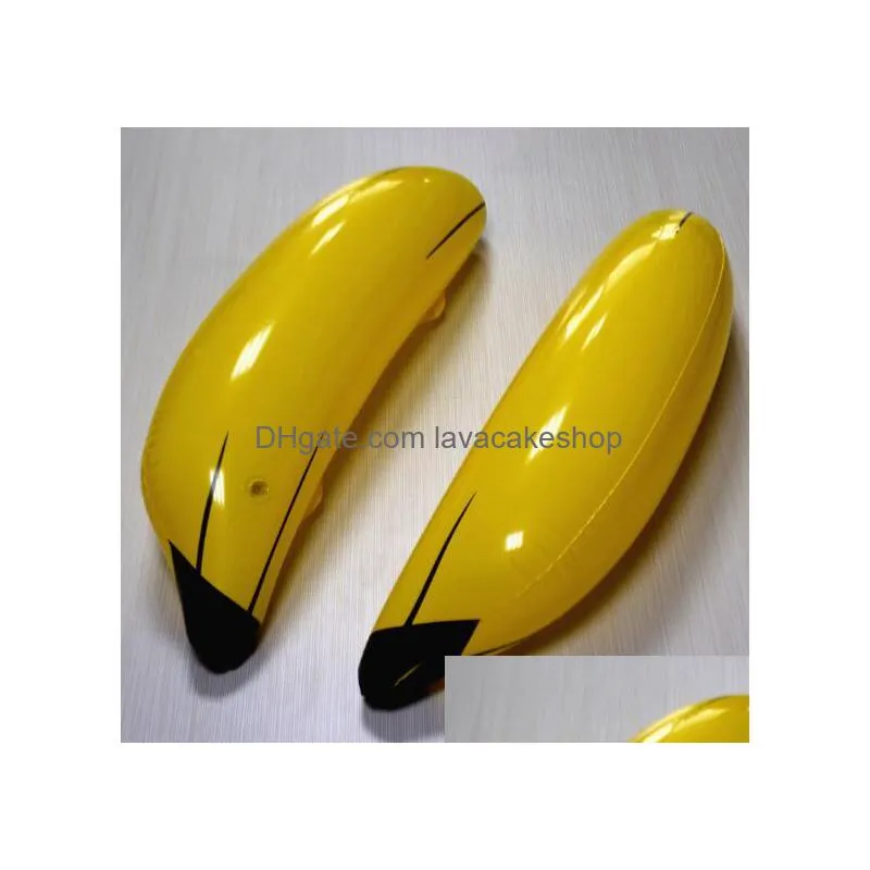 100pcs creative inflatable big banana 68cm blow up pool water toy kids children fruit toys party decoration