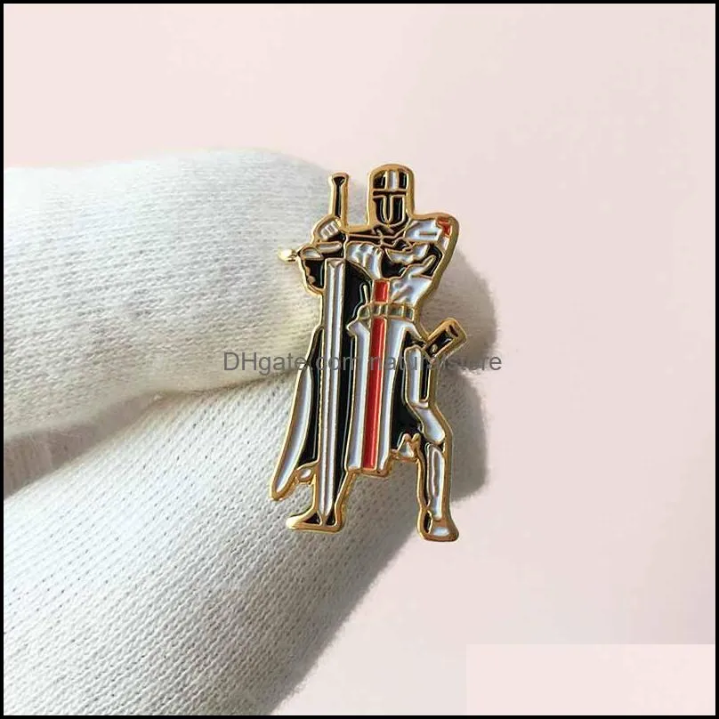 100pcs masons guard sword custom pins metal badge masonic knights templar seal crusaders solomons temple lapel pin brooch