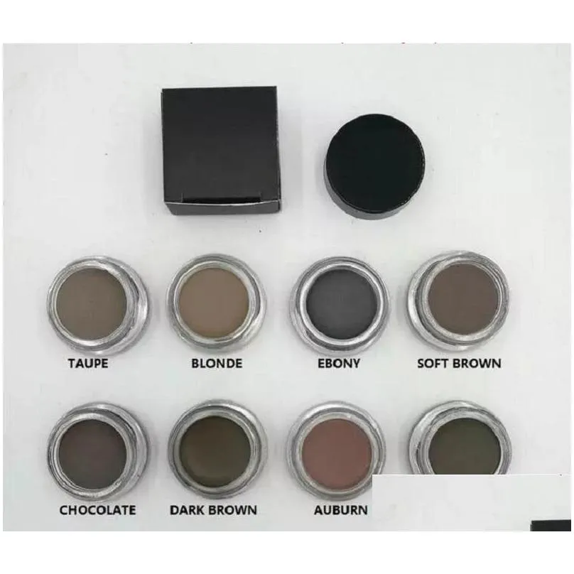 brand new eyebrow pomade enhancers waterproof makeup eyebrow cream 8 colors with retail package