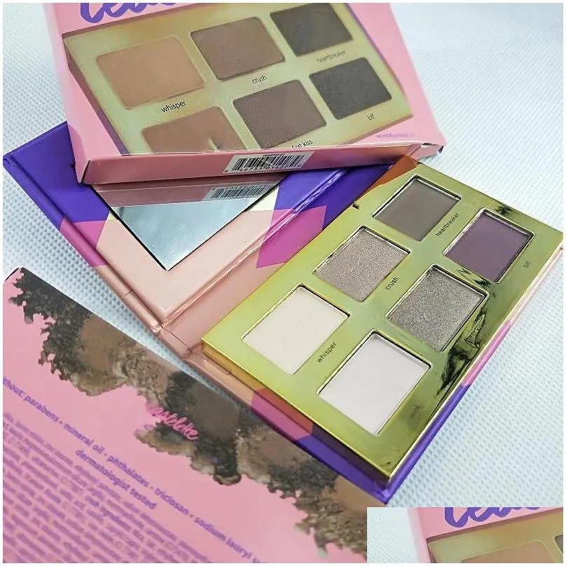 tease shimmer glitter clay eyeshadow palette high performance naturals 6 color real photo