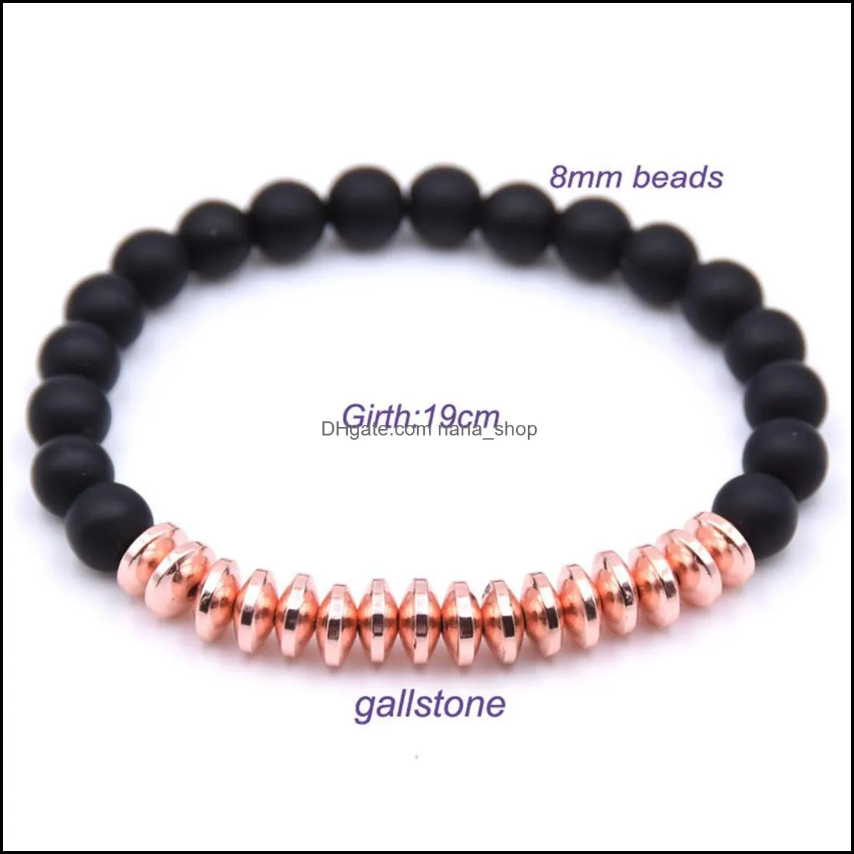 10pc/set black men 8mm beads bracelet set for men women healing energy bracelets handmade jewelry