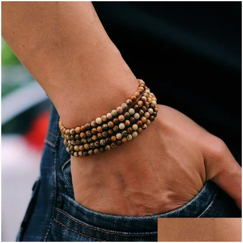 charm bracelets noter 5pcs men bracelet set natural 4mm stone braclet obsidian onyx beaded braslet punk jewelry pulseira masculina gift