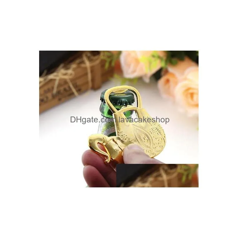  shippingaddgold wedding favors and gift lucky golden elephant wine bottle opener