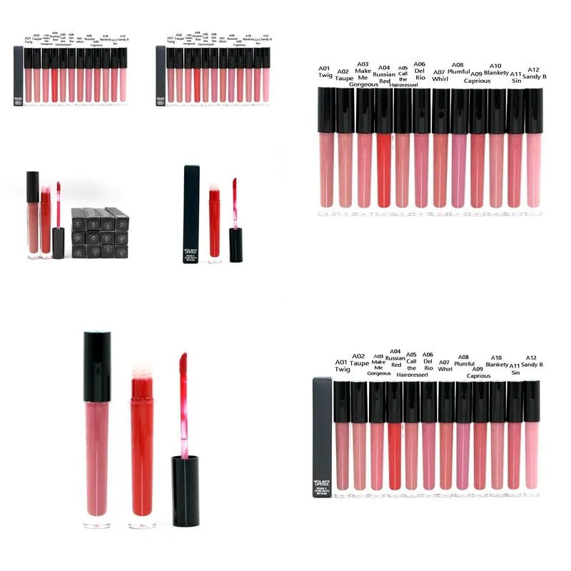 metal liquid matte lipstick lip gloss liuqid lipsticks rouge a levre 12 colors nutritious hydrating natural wholesale cosmetics lips makeup