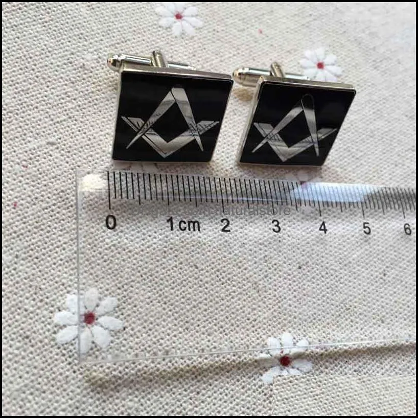 masonry sleeve buttons masons cuff link for garment accessories metal craft masonic black lodge cufflinks for the mason