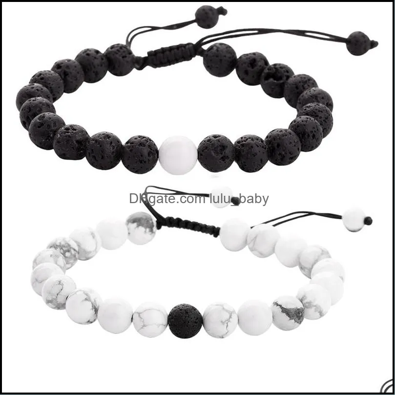 2 sets of combinations to adjust the calm lava rock fragrance bracelet meditation healing natural essential oil confidence overall