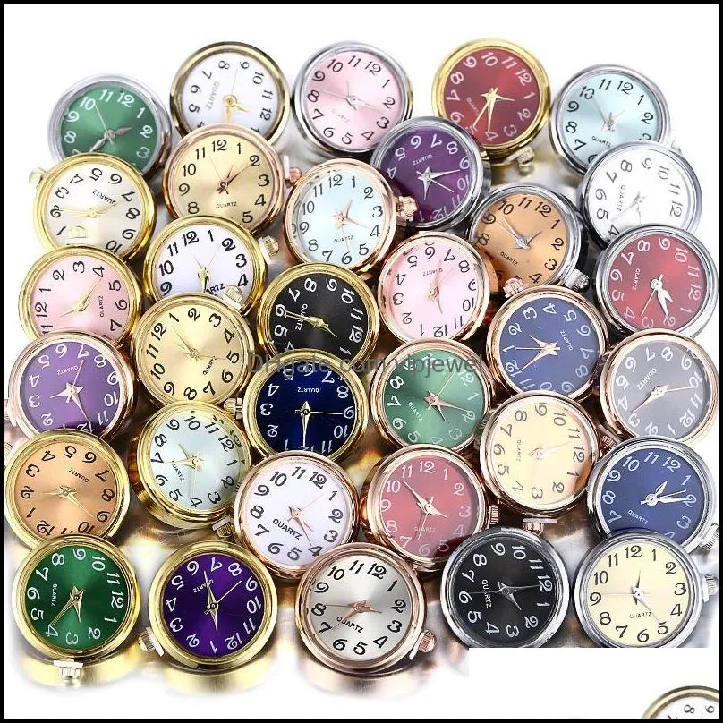 noosa glass 18mm snap button jewelry silver gold working watch button for diy snaps bracelet jewelry