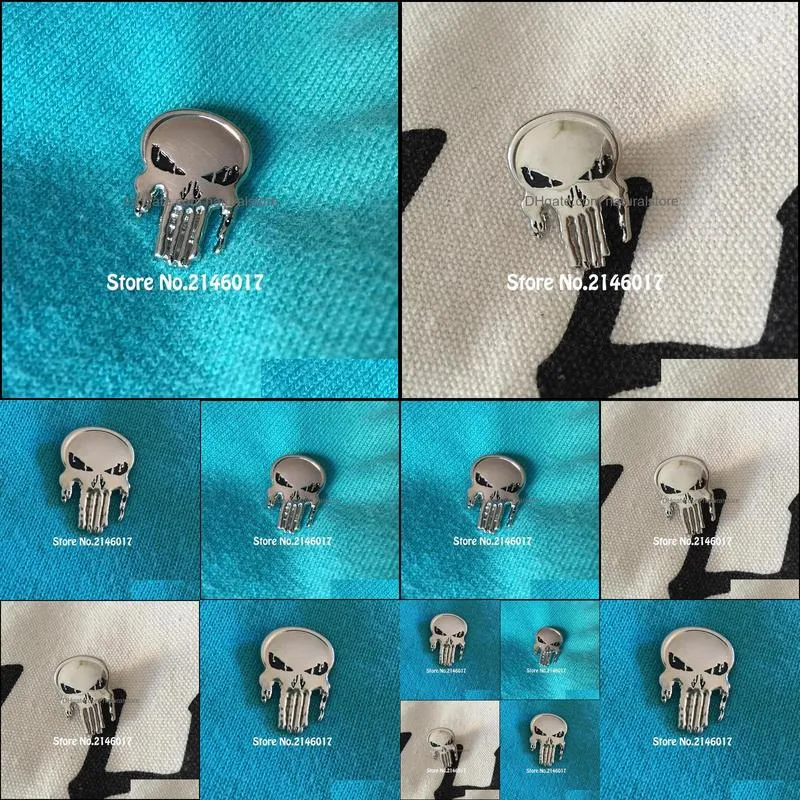 10pcs steampunk metal craft skull brooch and skeleton pins 1 high morale lapel pin military 3d tactical army decorative badge