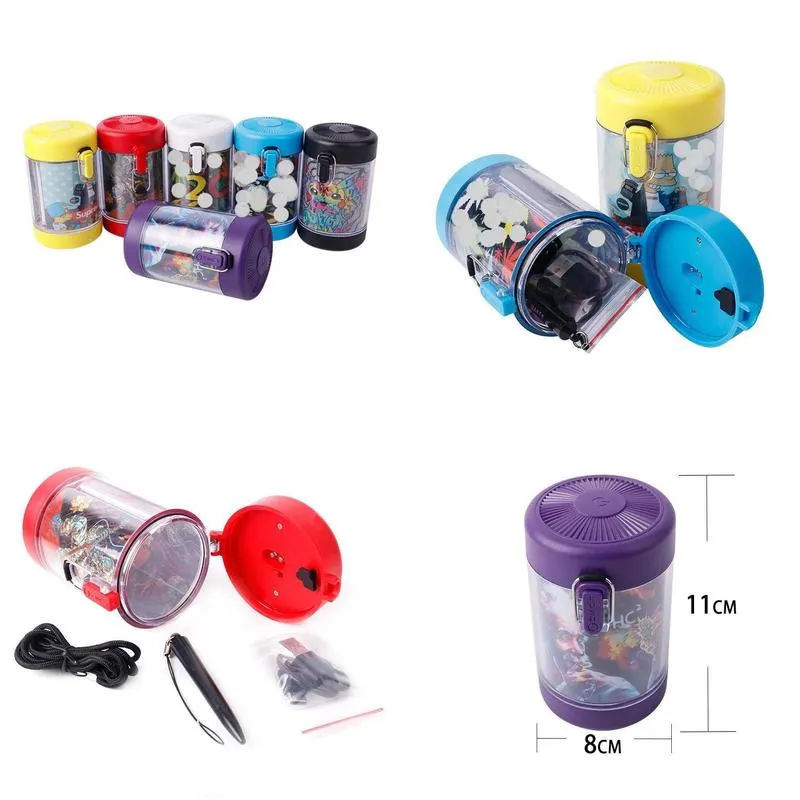 smoking accessories smoke shop led storage jars tobacco container bottle rechargeable medicine box magnifying stash containers mag jar