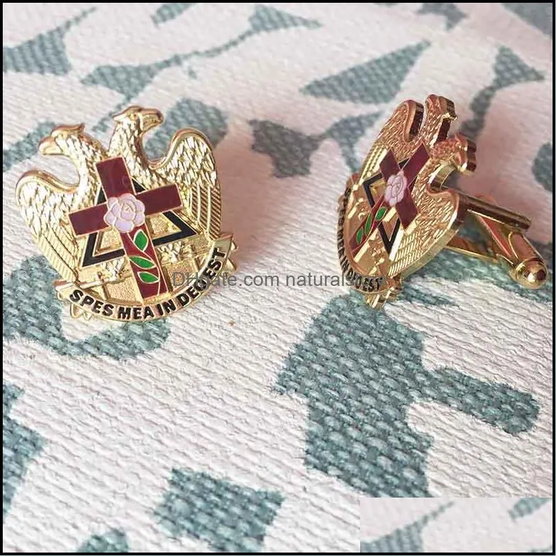 10 pairs masonic masonry mason cuff link masonry masons cufflinks sleeve button scottish rite rose croix cross 32 degree