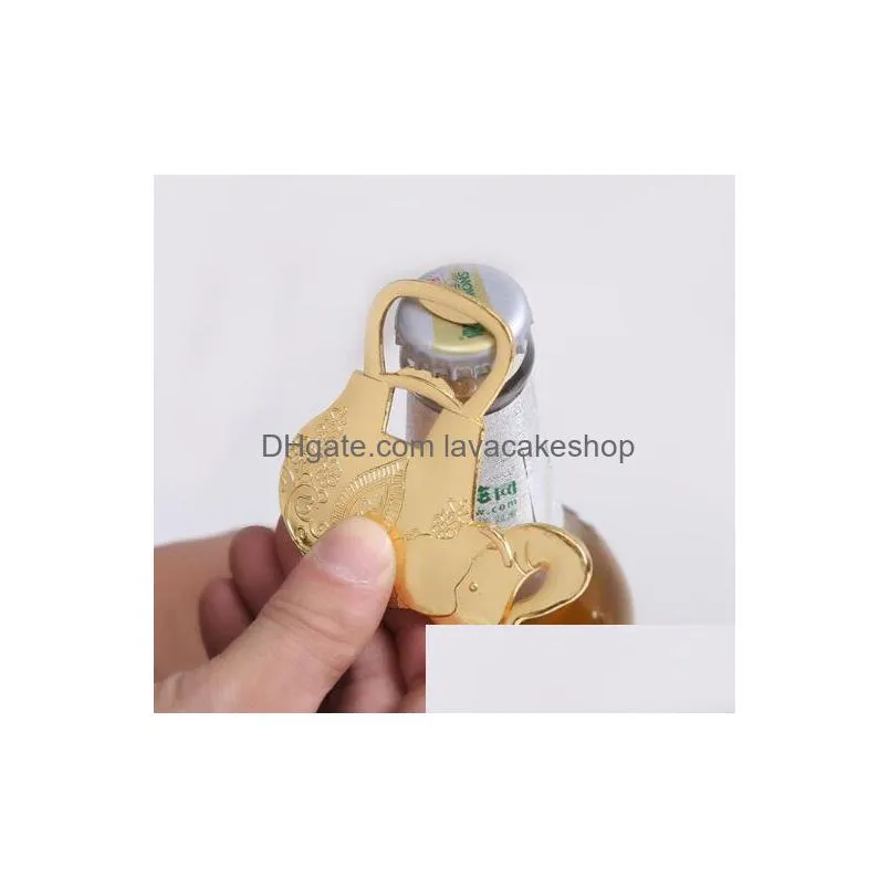  shippingaddgold wedding favors and gift lucky golden elephant wine bottle opener