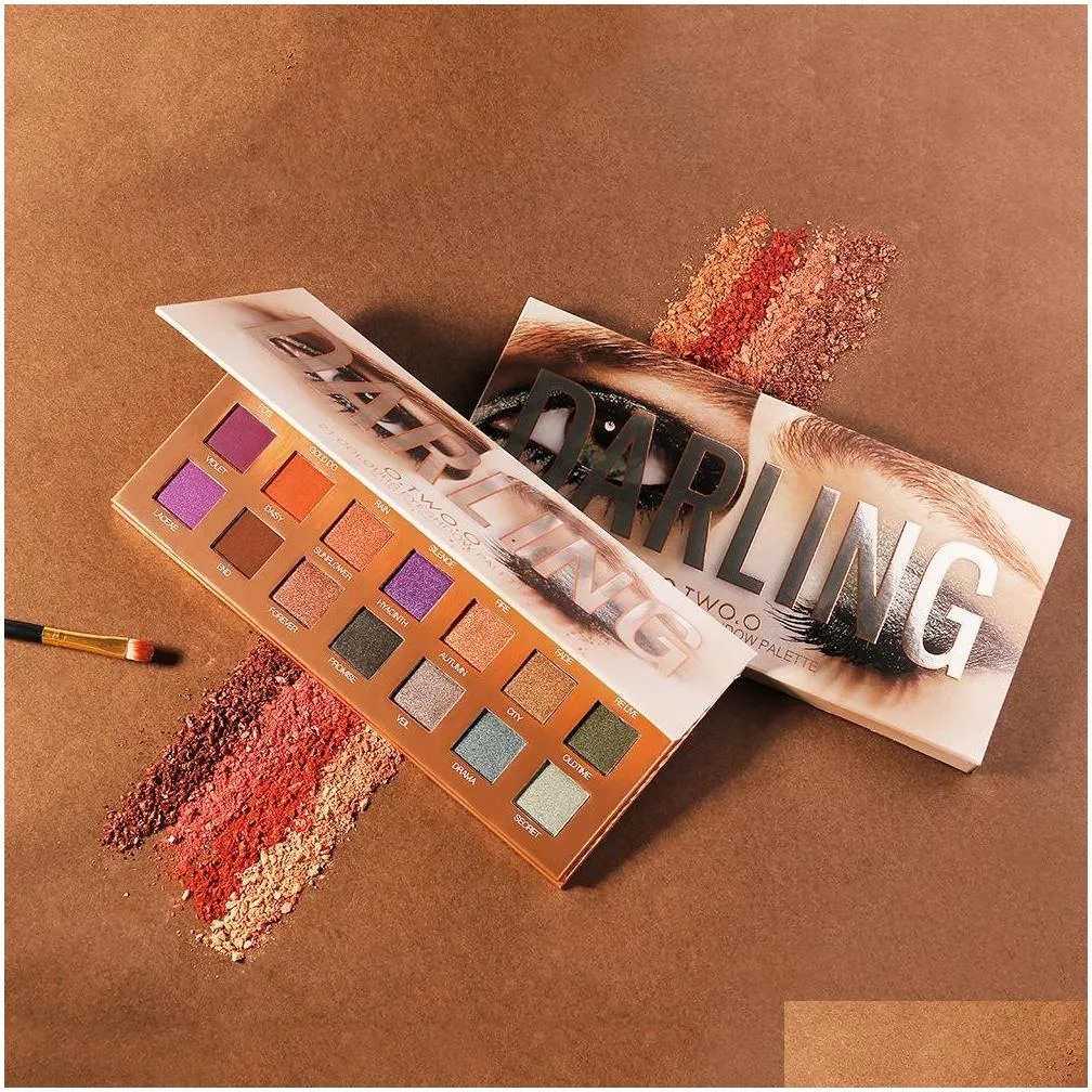 o.two.o darling eyeshadow palletes 21 colors ultra fine powder pigmented shadows glitter shimmer makeup eye shadow palette