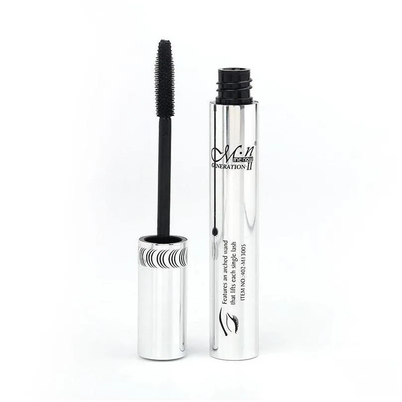 wholesale menow m13005 waterproof mascara silver tube cool black curling not easy to take off makeup mascara black mascara