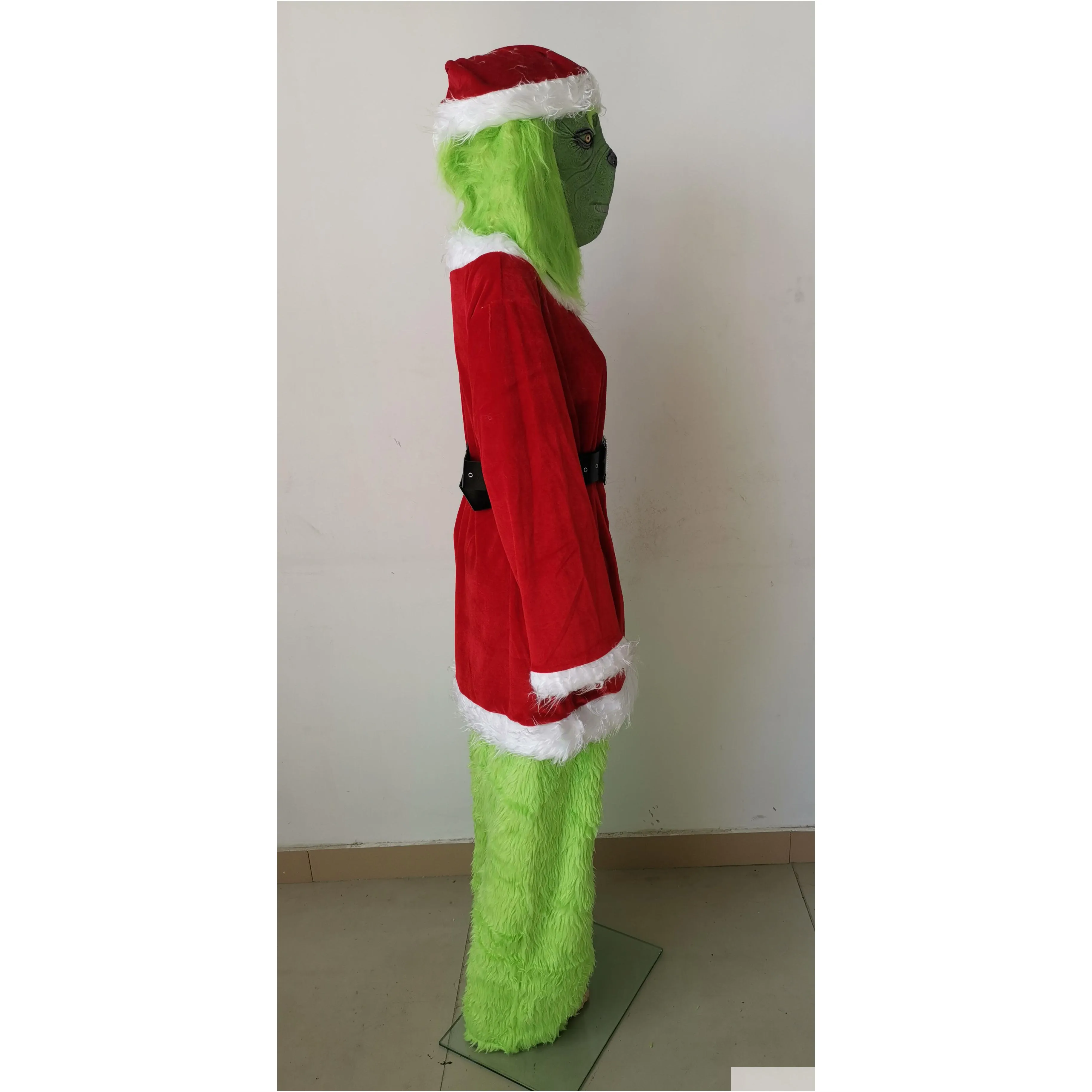 the green monster christmas cosplay costume christmas outfits with mask hats props xmas gift