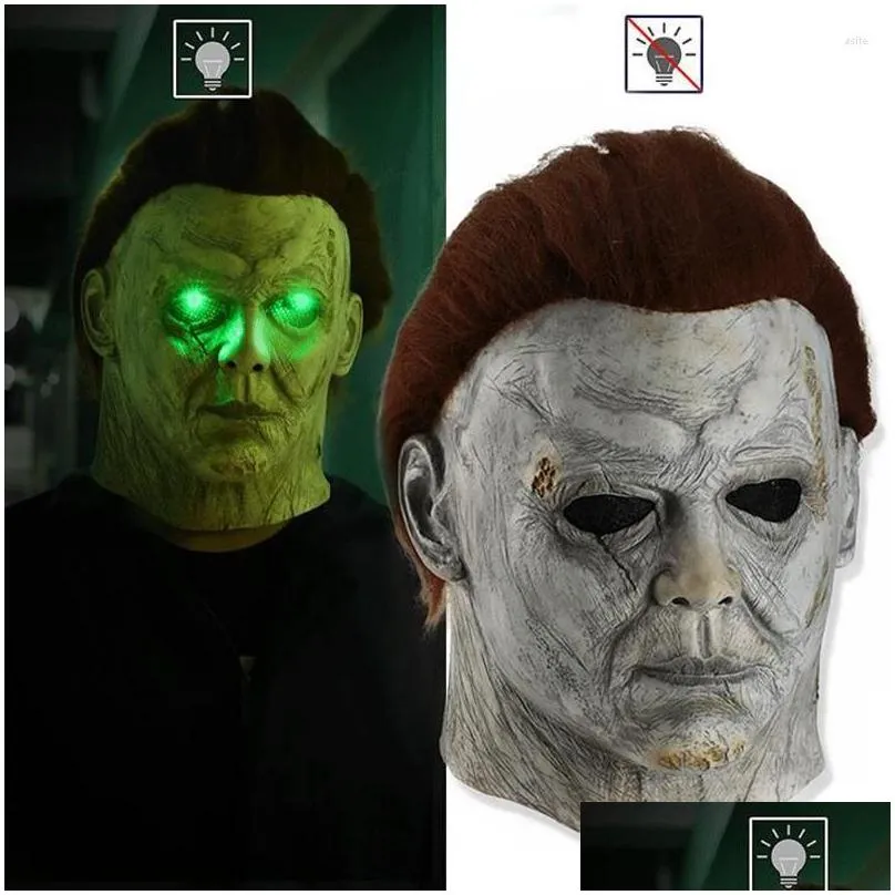 party masks halloween scary face mask michael myers horror cosplay costume latex props men adult kids full