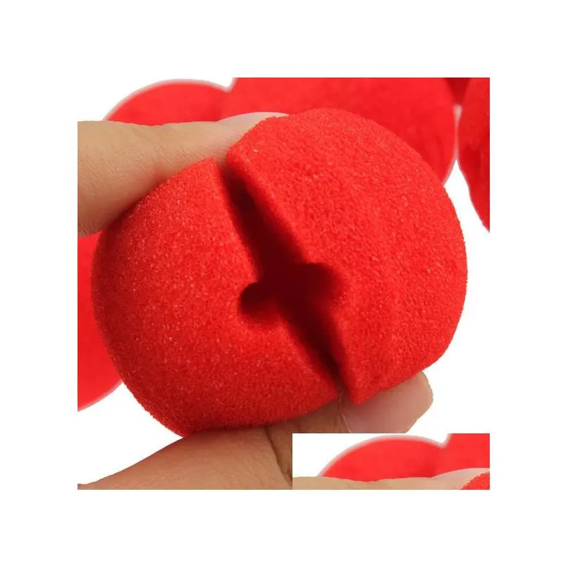 100pcs/lot decoration sponge ball red clown magic nose for halloween masquerade decoration shipping