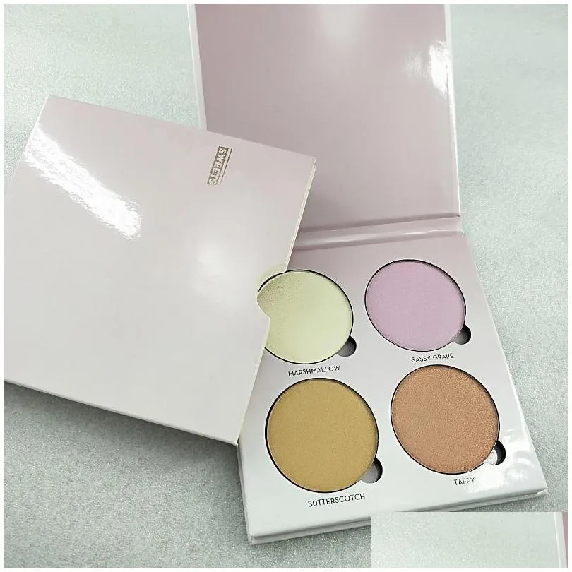 new brand makeup face 4 colors bronzers highlighters palette7.4g. sweet /sundipped/that glow /gleam