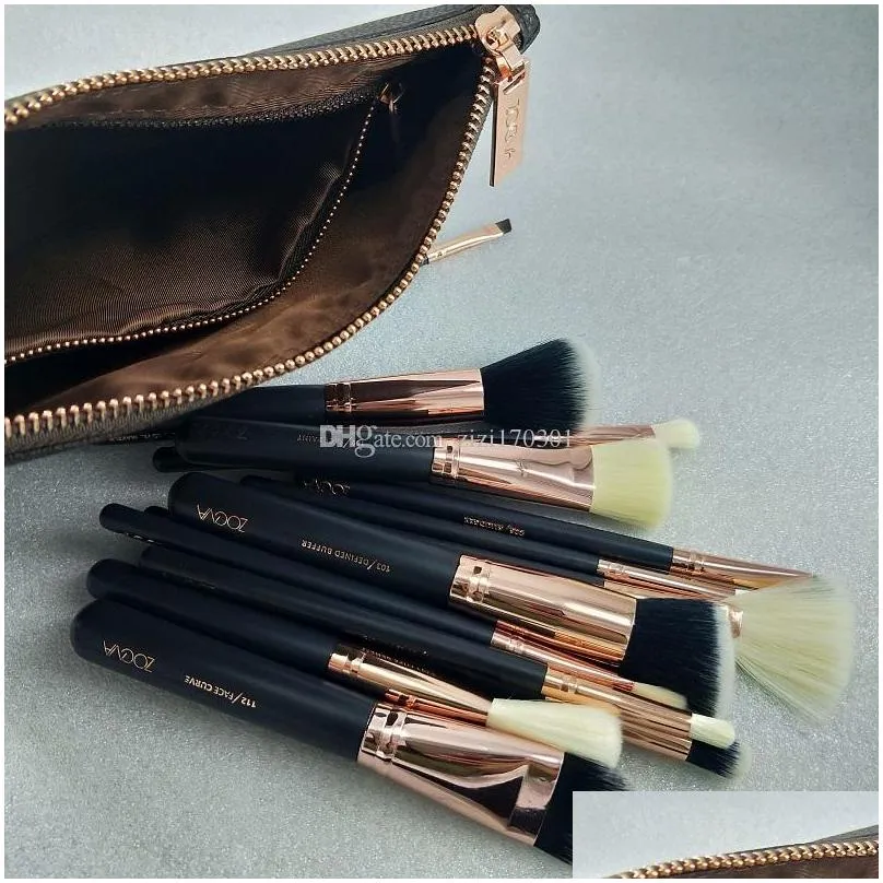 brand brushes set 15pcs/set professional makeup brush set eyeshadow eyeliner blending pencil cosmetics tools with bag