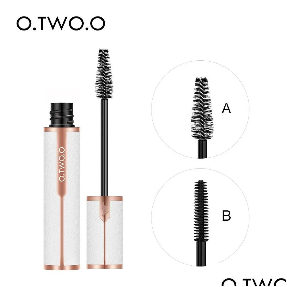 o.two.o mascara waterproof 4d silk fiber curling volume lashes thick lengthening nourish eyelash extension makeup