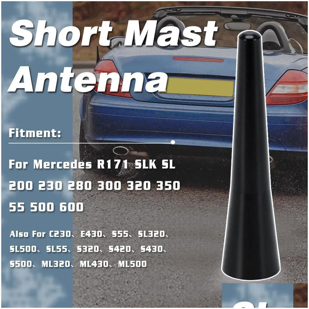 pqy decorative short mast antenna for mercedes r171 slk sl 200 230 280 300 320 350 55 500 600 pqysma01