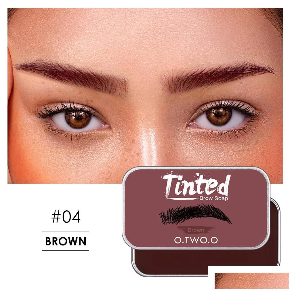 o.two.o eyebrow gel wax brow soap 4 color tint enhancer natural makeup sculpt lift makeup for women enhancers