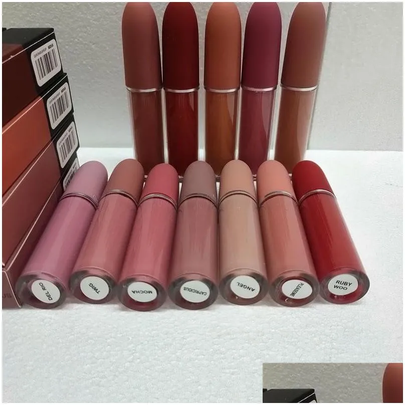 brand makeup lip gloss matte lipstick 12 colors makeup luster retro lipsticks frost y