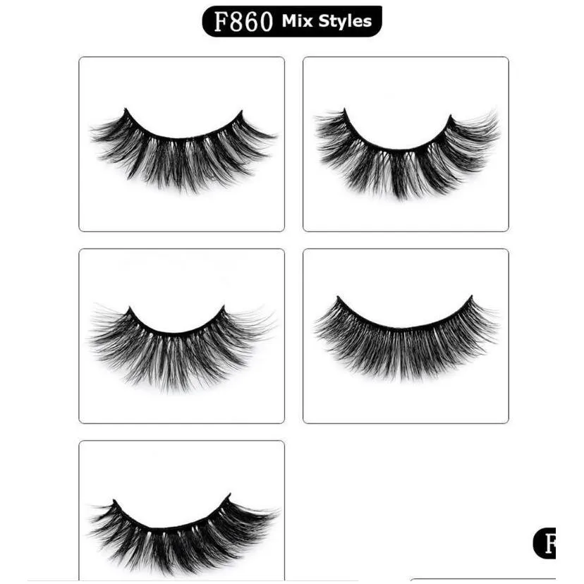 5pairs/set 3d mink eyelashes mink lashes eye makeup natural thick false eyelashes make up eyelash extension fake eyelashes 5 styles