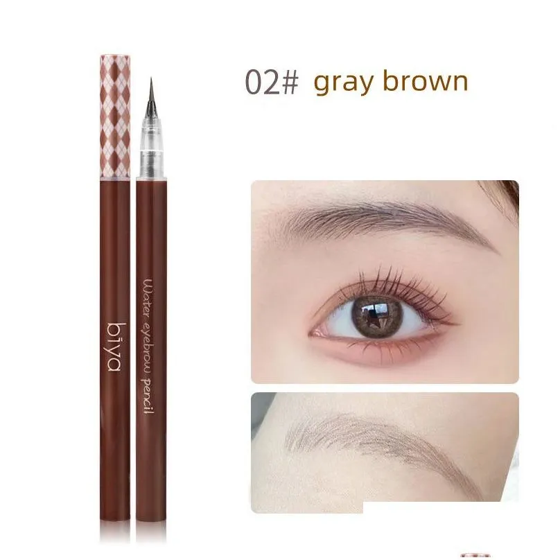 0.01mm ultra fine eyebrows pencil enhancers waterproof sweatproof liquid eyebrow pen long lasting professional makeup eye cosmetics