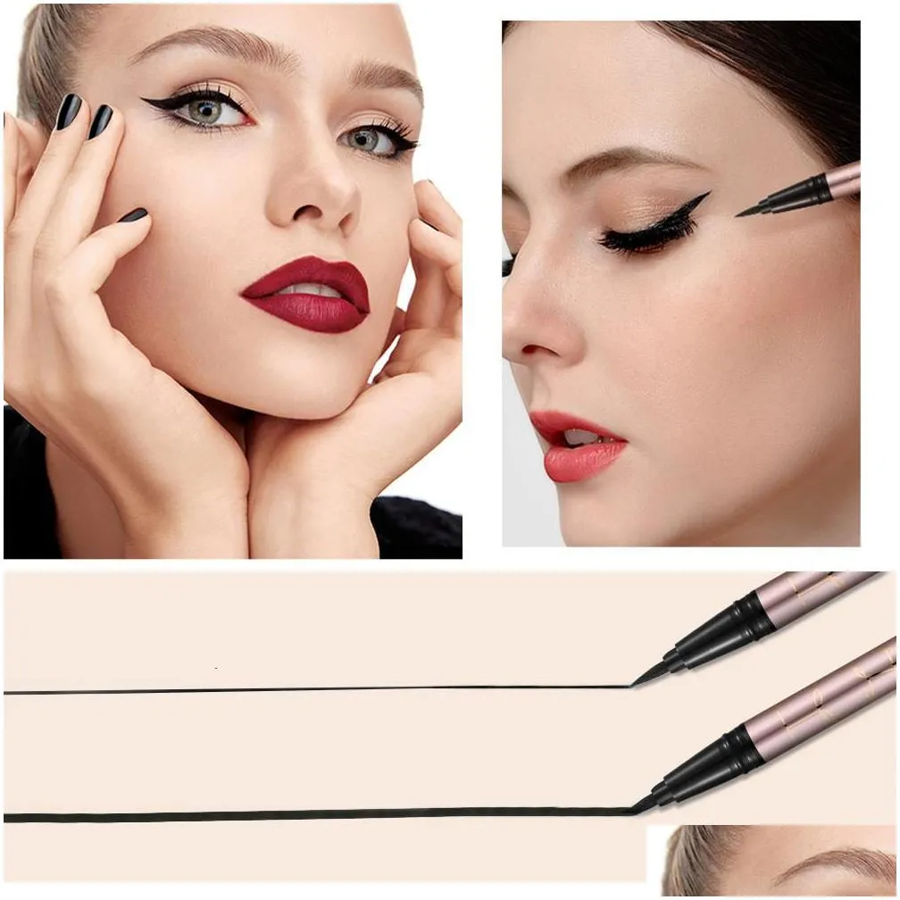 o.two.o black liquid eyeliner make up super waterproof long lasting eye liner easy to wear eyes makeup cosmetics tools
