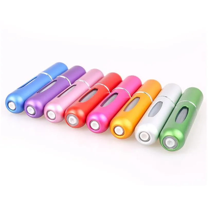 perfume bottle empty 5ml portable mini refillable atomizer bottles refillable spray colorful scent pump case