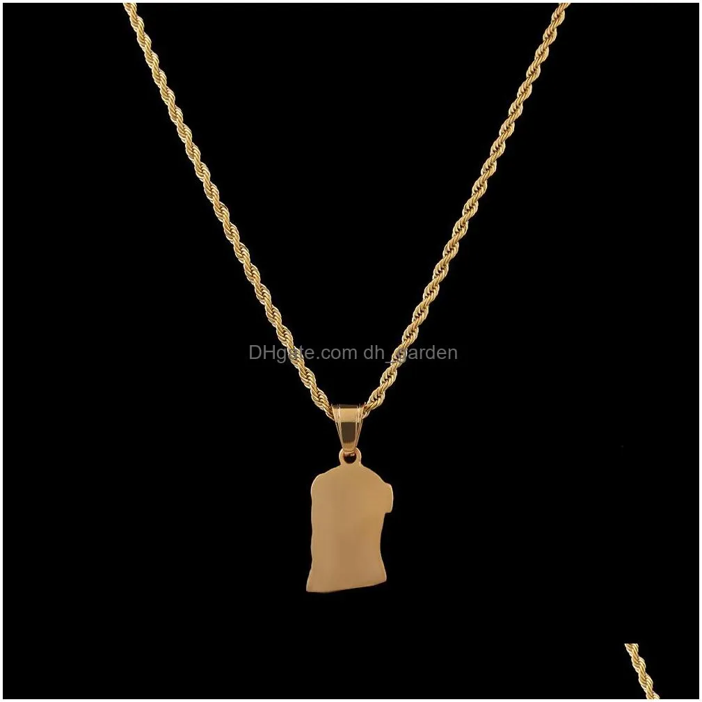 mens hip hop necklace jewelry fashion stainless steel jesus piece pendant necklace high quality gold necklace