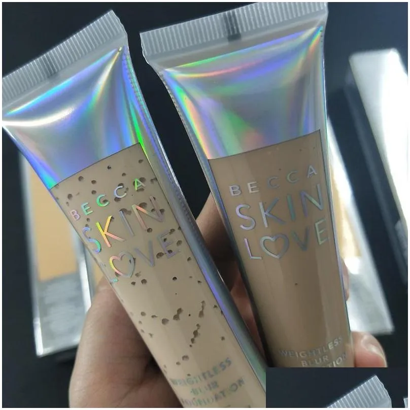 becca skin love weightless blur foundation infused with glow nectar brightening complex 2 colors linen