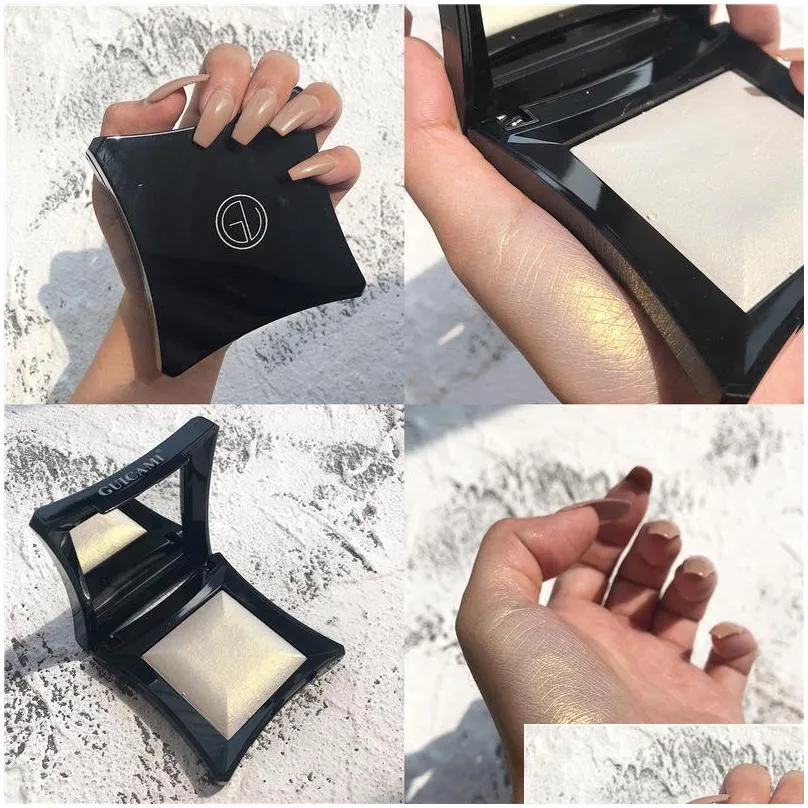 shimmer tone highlighter face brighten glitter makeup monochrome blusher powder palette cosmetic private label