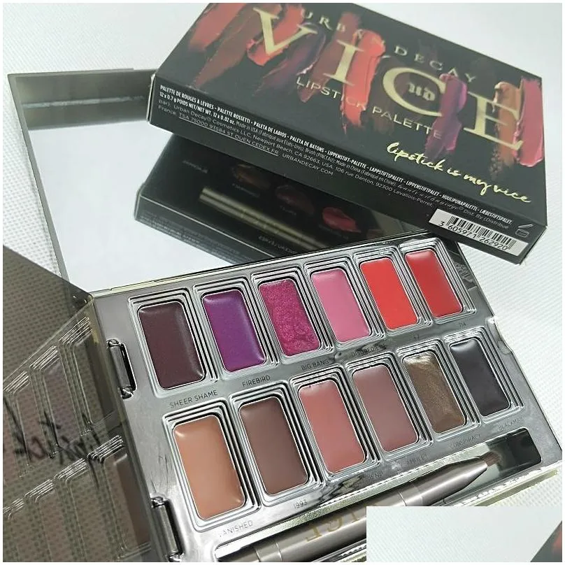 vice lipstick 12 colors lip gloss palette cream lip makeup long lasting cosmetics limited edition lip gloss palette