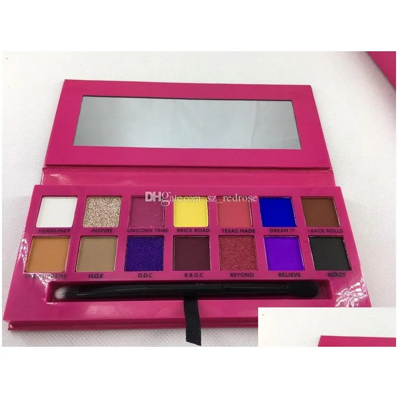 high quality brand makeup eye shadow palette 14colors limited eyeshadow palette with brush