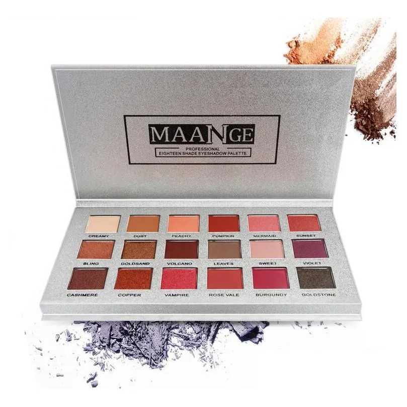 new arrival charming eyeshadow 16 color makeup palette matte shimmer pigmented eye shadow powder