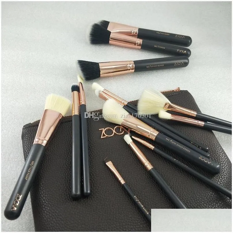 brand brushes set 15pcs/set professional makeup brush set eyeshadow eyeliner blending pencil cosmetics tools with bag