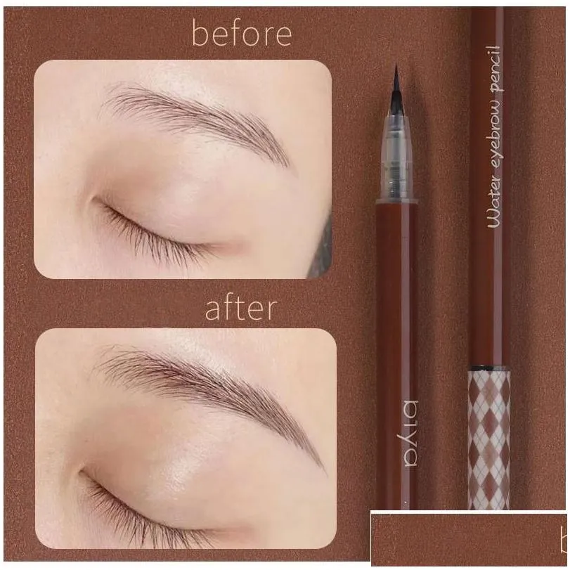 0.01mm ultra fine eyebrows pencil enhancers waterproof sweatproof liquid eyebrow pen long lasting professional makeup eye cosmetics