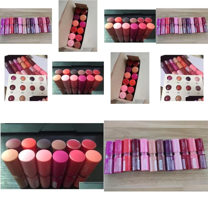 butter lipstick 12 colors batom mate waterproof longlasting ny brand tint lip gloss stick makeup maquillage set