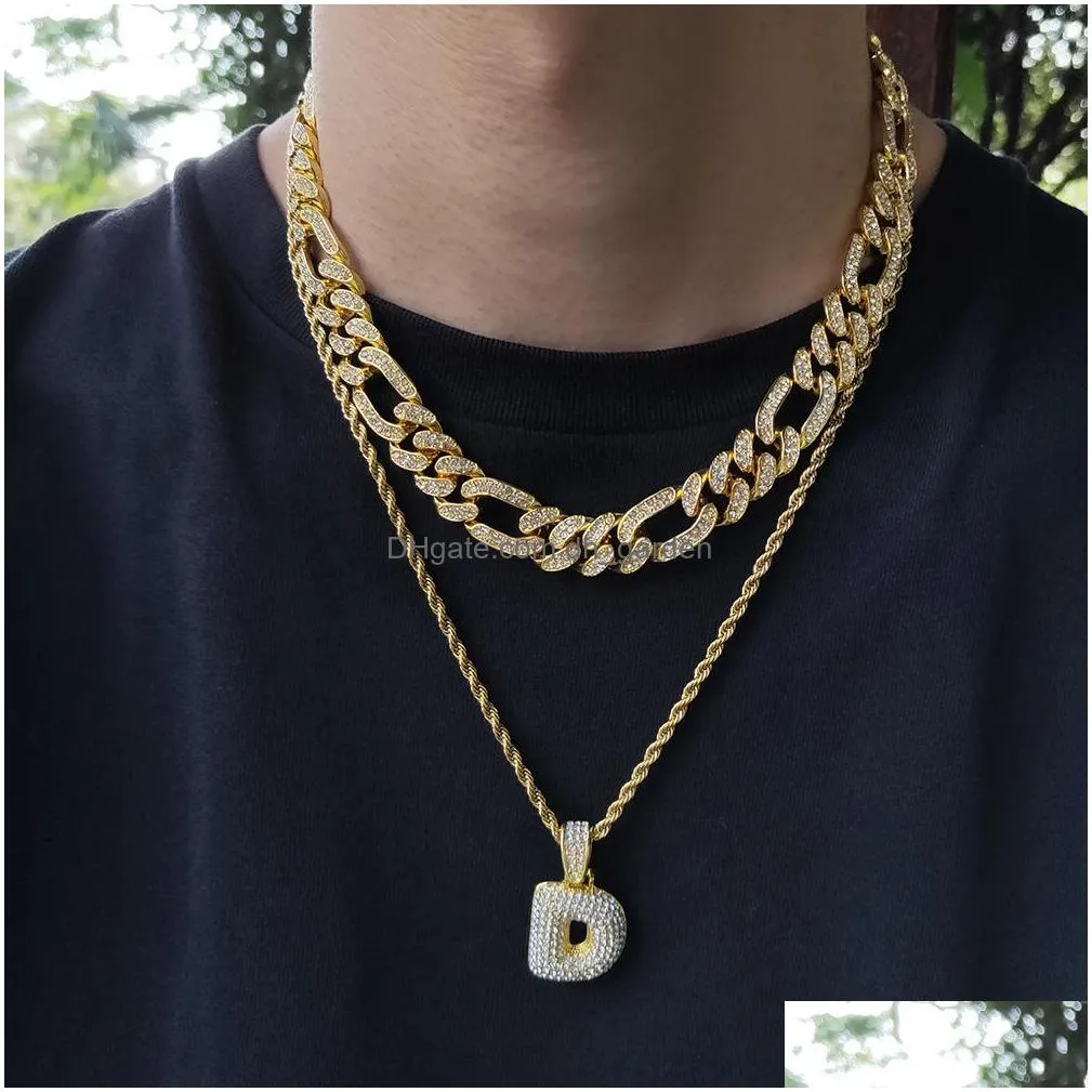 hip hop bling chains jewelry men iced out chains rap personality alloy diamond nk3 1 figaro cuban link chains necklaces or bracelets