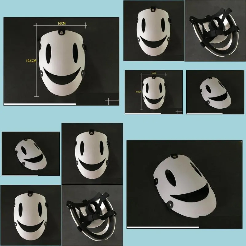 high rise invasion cosplay mask tenkuu shinpan white resin masks japanese anime high rise props pvc 220715