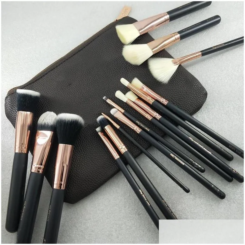 new brand brush 15pcs/set professional makeup brush set eyeshadow eyeliner blending pencil cosmetics tools with bag