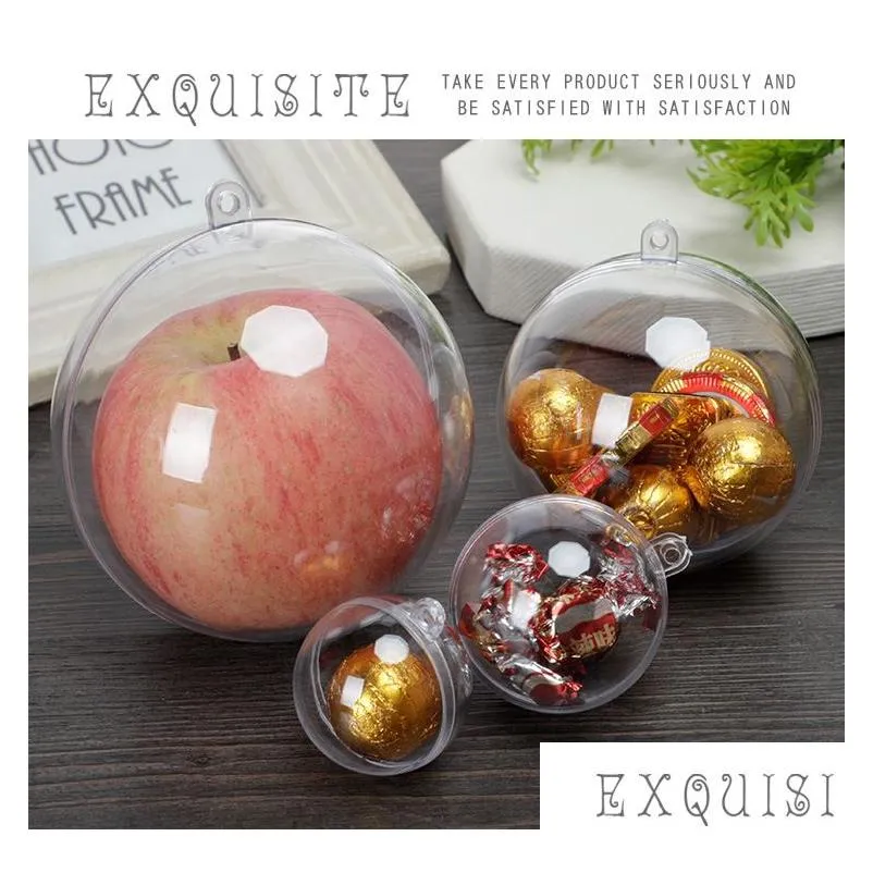 clear ornaments balls round christmas diy bubbles transparent ball plastic fillable sphere decorations christmas tree wedding decor