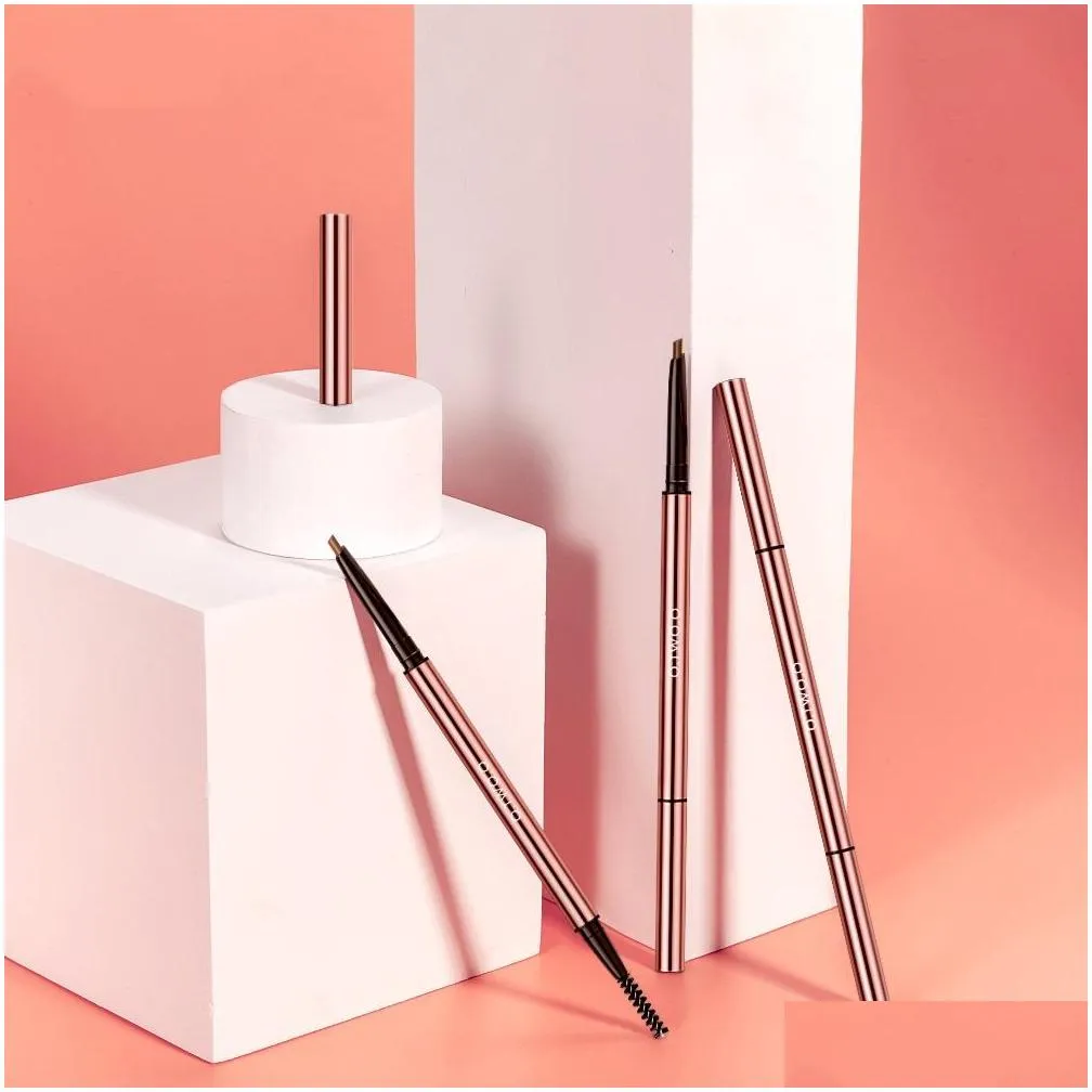 o.two.o ultra fine triangle eyebrow pencil precise brow definer long lasting waterproof blonde brown eye makeup 6 colors eyes pen