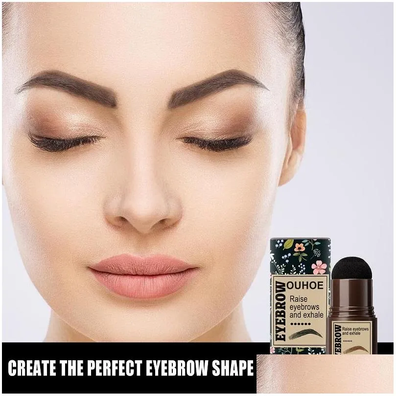 eyebrow enhancers 1set brow stamp shaping kit waterproof long lasting natural shape contouring stick hairline makeup