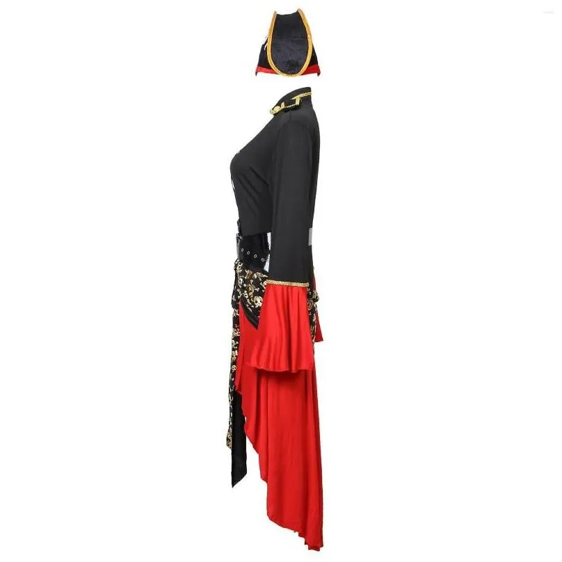 casual dresses female caribbean pirates captain costume halloween cosplay suit woman gothic medoeval fancy dress