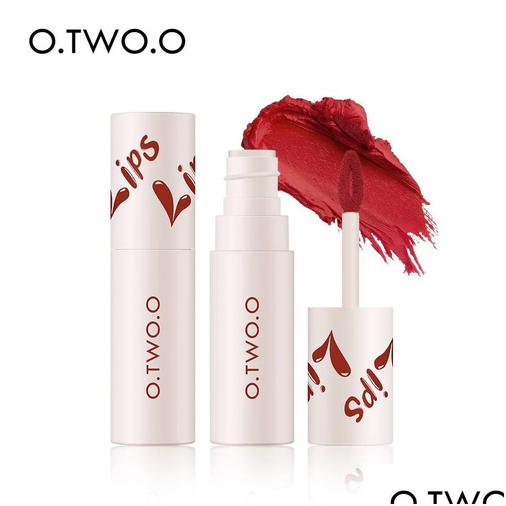 o.two.o velvet matte lip gloss 18 shades lips mud long lasting women fashion waterproof tint makeup cosmetics lipstick