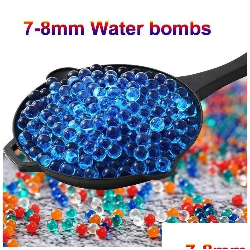 Gun Toys 10000 Pcs Water Bombs Balls Beads 78 Mm Refill Ammo Gel Splater Ball Blaster Made Of Nontoxic Eco Friendly With Splatter Ga