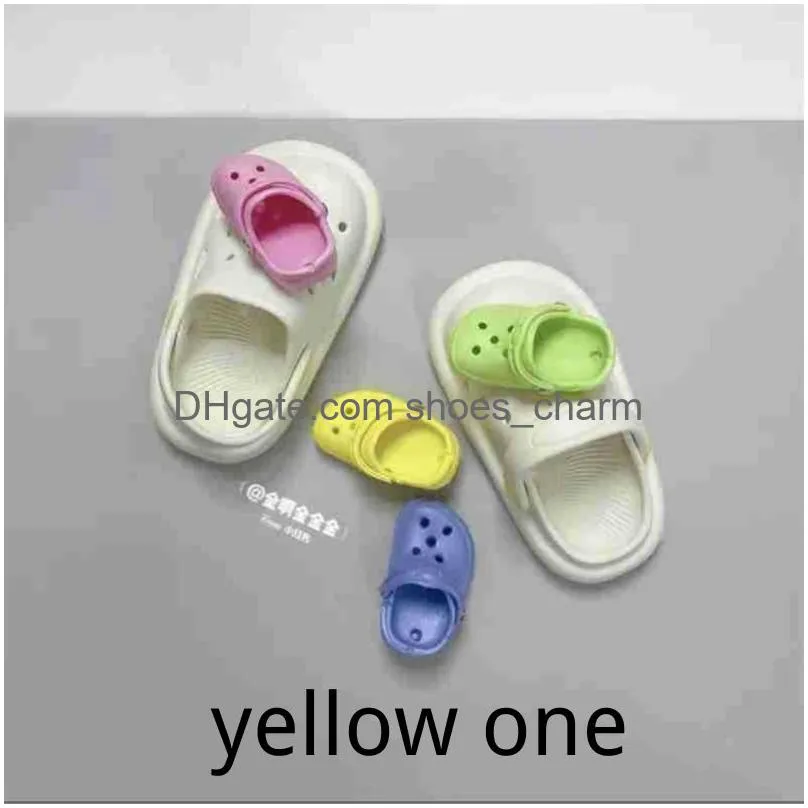 shoe accessories shoes cute cartoon garden shoe charms pvc clog croc charm buckle small shoes a small simulation mini diy decoration